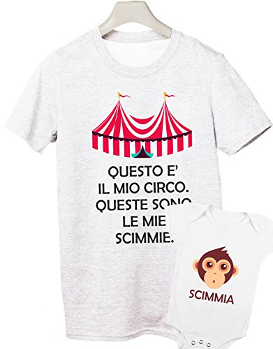 Coppia Tshirt e Body Festa del papà Questo è il