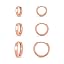 Rose Gold Plated / 3 Pairs