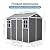 Shaical 8x6 ft Outdoor Resin Storage Shed with Floor and 2 Windows, Waterproof Lockable Door Outdoor Plastic Storage Sheds for Garden Tools, Patio Furniture, Bike Accessories, Lawn Mower