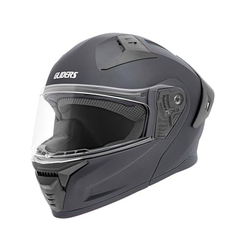 Image of GLIDERS Vortex with Spoiler Flip-Up Full Face Helmet with Clear Visor