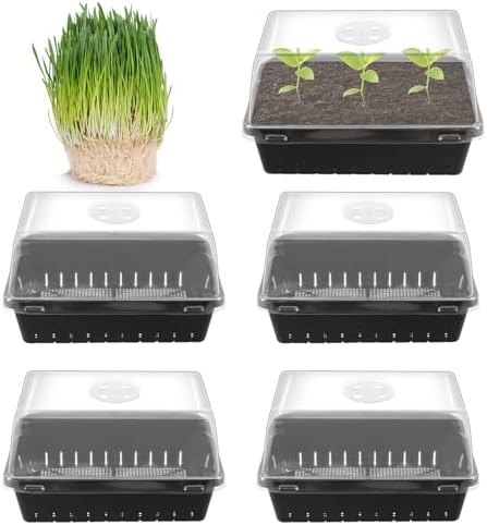 Bandeja para iniciantes de sementes com cúpula de umidade transpa...