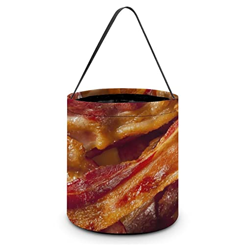 Deliciosos cubos de Halloween con tocino, bolsa para dulces y dulces, para niños, fiestas de Halloween, decoraciones para el hogar.