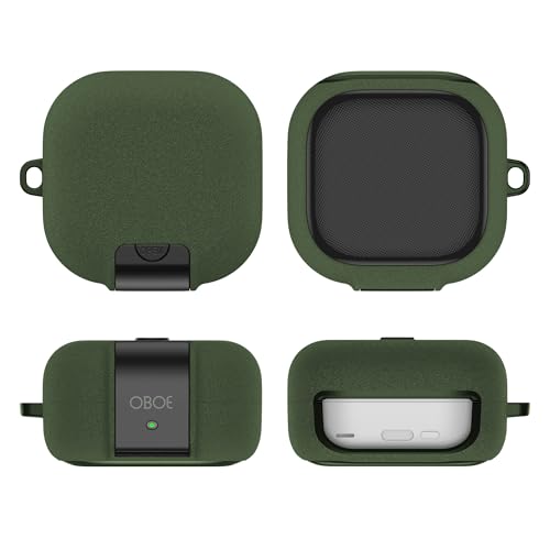 Image of Oboe Aegis Case 'Compatible with' Samsung Galaxy Buds 4 & 4 Pro Case with Phone Stand & Keyring (Stone Green) [Buds & ChargingCase NOT Included]