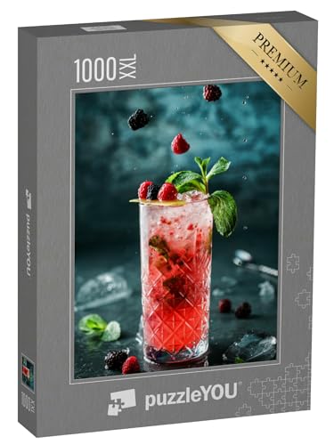 Puzzle 1000 Teile XXL „Frisch zubereitet: EIN sommerlicher Beeren-Cocktail“ – aus der Puzzle-Kollektion Getränke, Cocktails