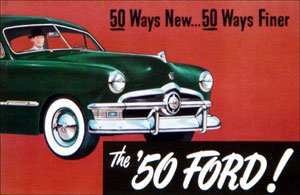 1950 Ford Car Color Sales Brochure (with racing decal): Ford: Amazon ...