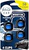 Ambientador para auto Febreze Clip para ventilación Aroma Hielo Platino, 0.07 oz, Paquete de 4 2
