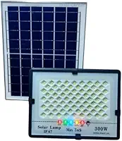 Luminária Solar Holoforte 300w Refletor com Placa Solar Área Externa Casa Prova d'água IP 67 Outdoor