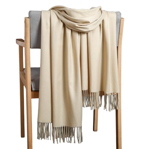Écharpe femme cachemire chaude, grand foulard long d'automne hiver et châle épais de qualité