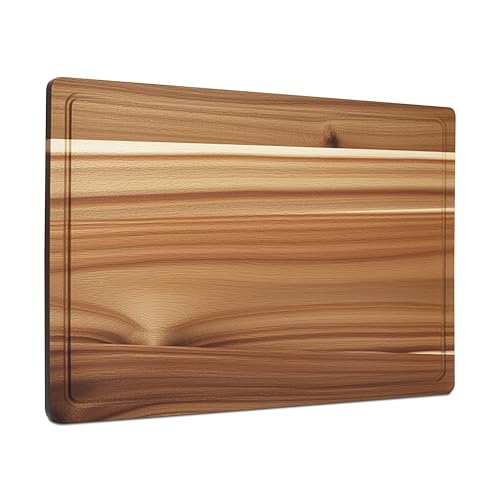 Tabla de cortar de madera acacia 17x12 pulgadas miniatura 1