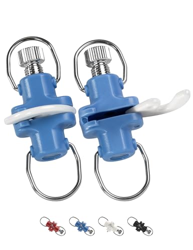BLUEWING 2pcs Zirconia Outrigger and Flat Line Release Clip UV Resistance Trolling Fishing Release Clips with with 0-40 lbs Adjustable Tension, Blue