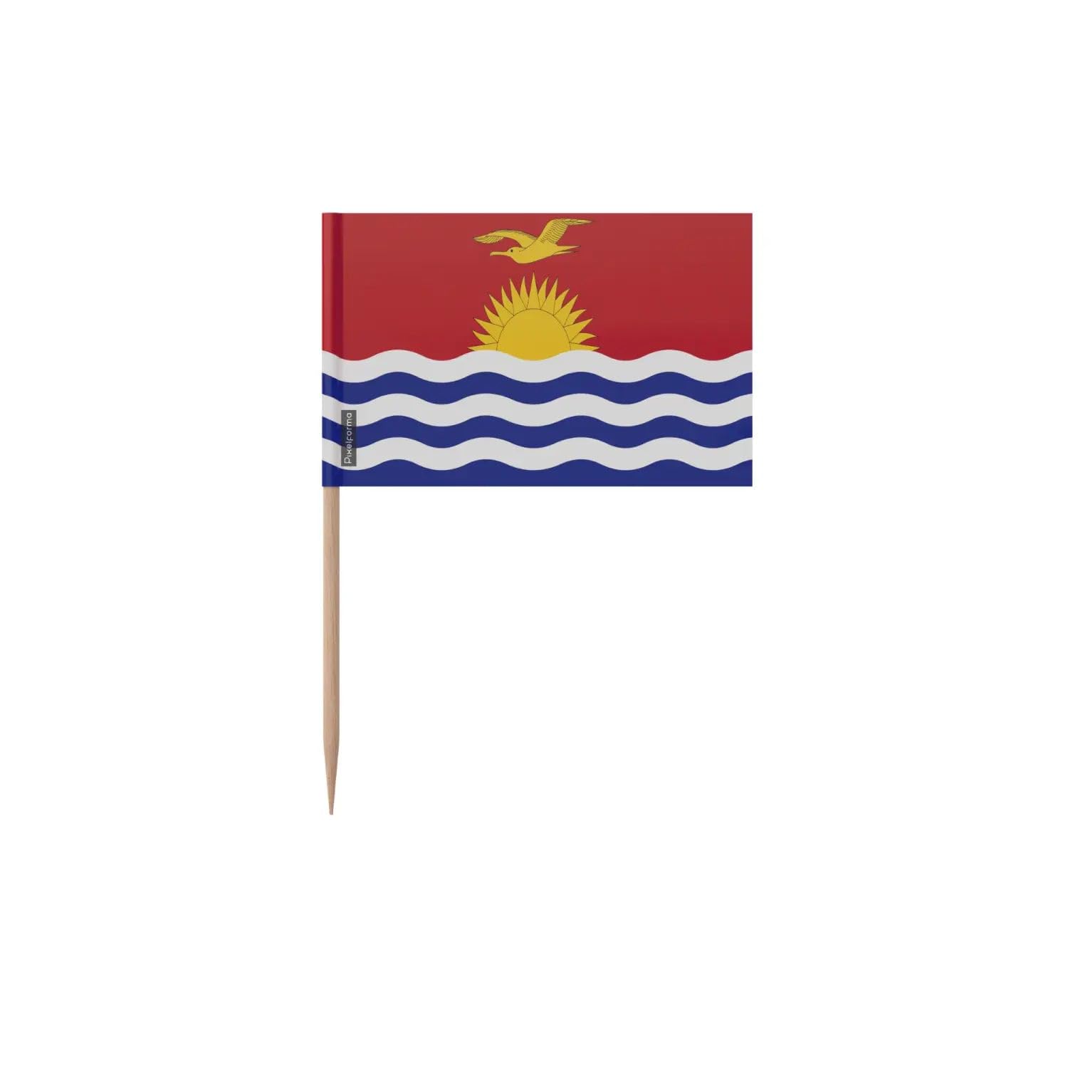Stuzzicadenti Bandiera dei Kiribati in diverse misure, 100 pezzi, 8 cm