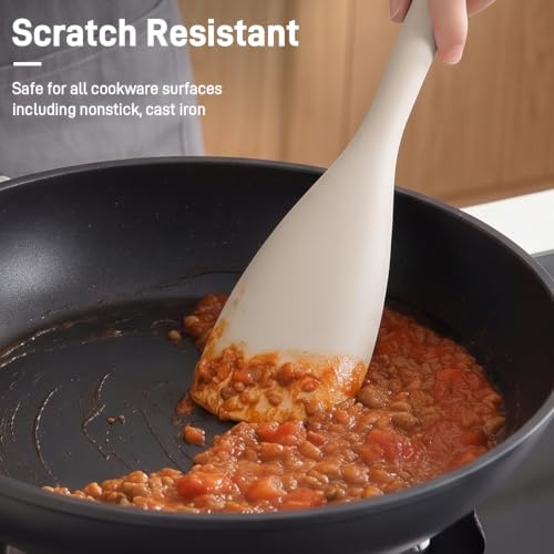 3 PACK Silicone Cooking Spatula & Spoon for Nonstick Cookware — view 3