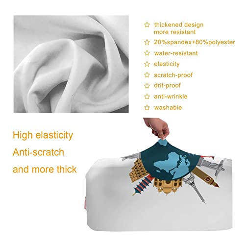 Custom Luggage Cover 25-28in Personalized Travel Suitcase Protector Add Your Photo Text Elastic Washable Baggage Covers (25-28in)4