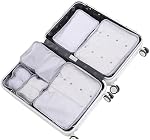 JJ POWER Travel Packing Cubes, Luggage Organizers with Shoe Bag, Grey, One_Size