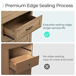 LINSY HOME 9 Drawers Dresser for Bedroom, Wood Bedroom Dresser Farmhouse Drawer Chest, 9 Chest of Drawer, Tall Dresser for Closet, Dressers Organizer for Living Room, Closet, Hallway, Rustic Oak LINSY HOME 9 Drawers Dresser for Bedroom Wood Bedroom Dresser Farmhouse Drawer Chest 9 Chest of Drawer Tall Dresser for Closet Dressers Organizer for Living Room Closet Hallway Rustic Oak