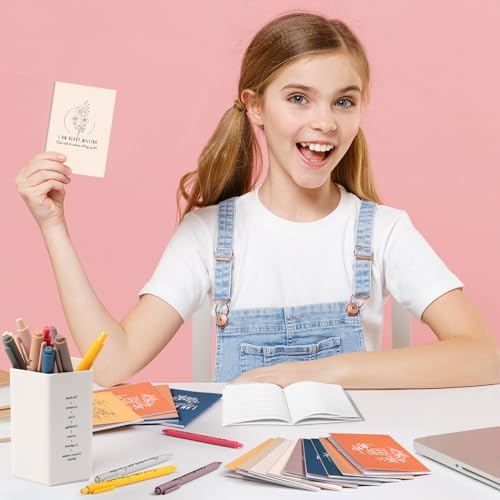 Image of Mooliwe 24 Pcs Positive Affirmation Gift Set Gratitude Notebooks with Pens Small Bags Motivational Encouragement Notepads Daily Affirmations Journal for Women Stress Relief Self Care (Simple)