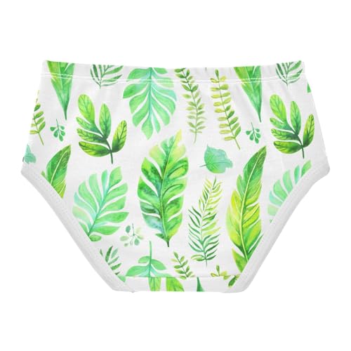 Joisal Watercolor Green Leaves Girls Underwear Toddlers 2t Cotton Panties Little Girl Florals Briefs Underpants2