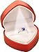LAODA LED Heart Shaped Ring Box for Wedding, Proposal, Engagement, Valentine' Day, Christmas...Luxury LED Ring Jewelry Gift Case Box with Light for Women Men (Red LED Ring Box Heart Shaped)