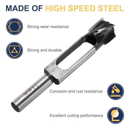 Image of HARFINGTON Wood Tenon Dowel Plug Cutter 14mm Metric Tenon Dowel Cutting Tools Drill Bit High Speed Steel Wood Plug Dowel Cutter with Round Shank for Woodworking Furniture Making