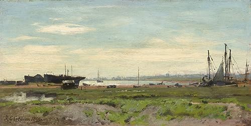 Tableau abattu sur la rivière Alde par Cotman - Impression sur toile 60x90cm