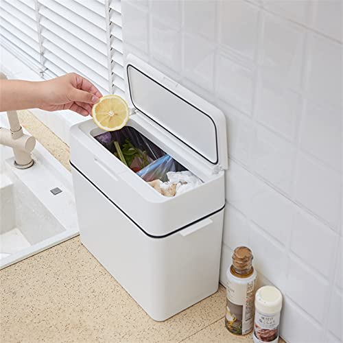 Caneca de basura cuadrada multiusos con tapa automática miniatura 2