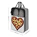 I Love Pizza Heart Shoe Bags for Travel Water-Resistant Shoes Pouch with Handle Fashion Shoe Organizer with Zipper Closure Portable Sneaker Carrier for Men & Women Daily Use