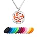 Third Time Charm L Letter Monogram Initial Necklace Aromatherapy Essential Oil Diffuser Necklaces Pendant,12 Refill Pads