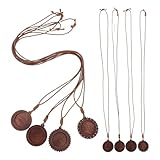 Gogogmee 8 Piezas Colgantes de Madera con Bisel Vacío y Borde Floral para Fabricación de Joyas DIY Soporte para Foto Collar Base para Medallones Decorativos