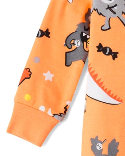 Image of The Children's Place Baby and Kids' Sibling Matching Halloween and Holiday Pajama Sets, Cotton