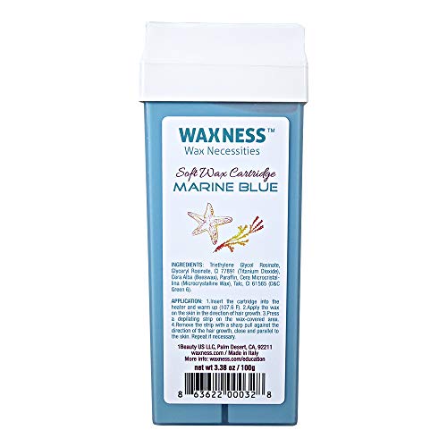 Waxness Wax Necessities Marine Blue Polymer Soft Wax Cartridge 3.38 Ounces #TOP19