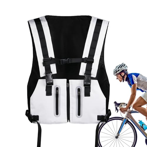 Chaleco para correr de hidratación, chaleco para correr para agua - Bolsa deportiva reflectante Equipo de pecho - Chaleco de trail running transpirable Mochila de agua para correr Chaleco hidratante