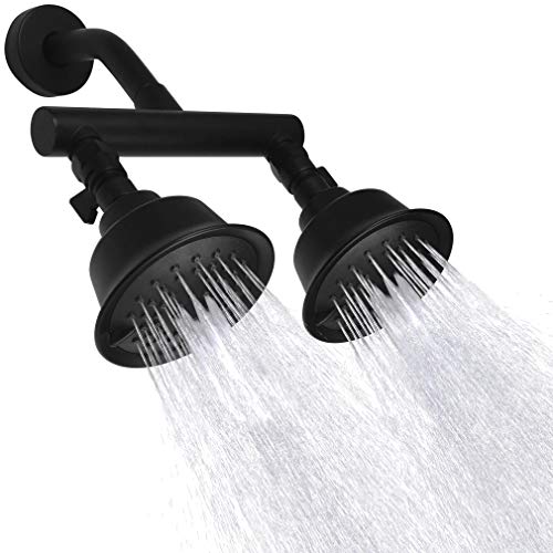 Kaphome KHSHB01U Double Shower Head With Shower Shut-Off Valves,2 Shower Head cover