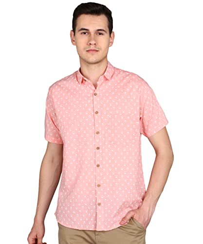 Image of BLOCKS OF INDIA Cotton Hand Block Print Half Sleeves Summer Shirt for Men