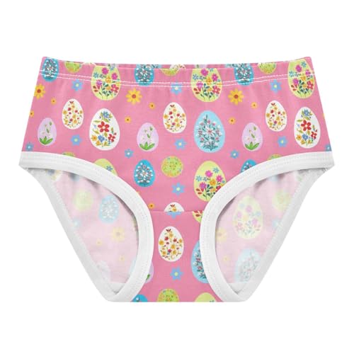 Joisal Pattern Girls Underwear Toddler 2t Cotton Panties Little Girl Colorful Easter Eggs Flowers Pink Briefs Undies Kids