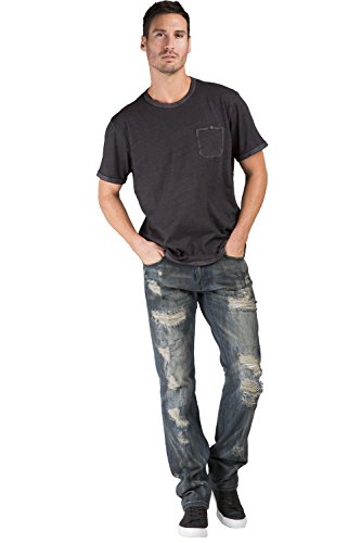 Level 7 Men's Premium Denim Jeans Slim Straight Handcrafted Artisan Wash4