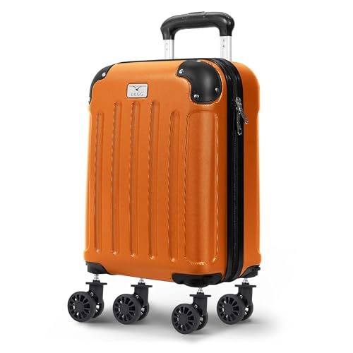 LUGG 40cm Skywander Lightweight Underseat Cabin Bag – Ryanair & EasyJet Approved Carry-On Suitcase, Durable ABS Hard Shell, Smooth Double Spinner Wheels, Water-Resistant & Compact Luggage (40x30x20cm)
