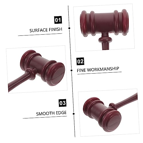 Vaguelly Martelo De Juiz Infantil 2 Peças Brinquedo Para Crianças Juiz De Cascalho Brinquedo Engraça