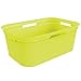 Rotho Brisen, Cesta de lavandería 40l con 4 asas, Plástico PP sin BPA, verde, 40l 59.6 x 39.6 x 23.2 cm