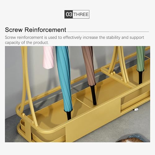Porte-parapluie portable intérieur extérieur, support canne de marche - 6