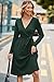 Newshows Strickkleid Damen Herbstkleid Pulloverkleid Winterkleid Langarm Elegant Kleid für Herbst Winter Dunkelgrün