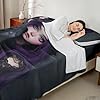 Erosebridal Anime Girl Bed Sheets Set Queen for Kids, Kawaii Girl Flat Fitted Sheet Japanese Style Bedding Sets for Girls Adult Japanese Animation Bedding Sets for Bedroom Decor 2 Pillow Cases - Image 3