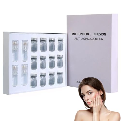 Miski Cosmetics Micro Infusions System, Seranuve Micro Infusion System Original, Mikroinfusionssystem Gesicht, Mc Micro Infusion System, Anti-Aging & Smooth Wrinkles Facial Serum (12 Flaschen)