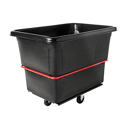 Image of Rubbermaid Commercial Utility Truck 20 Cubic Feet 1200 lb. Capactiy Black Large Cart for Commercial /Waste /Laundry Transportation /Collection