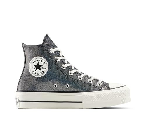 Converse Women's Chuck Taylor All Star Lift, Black/Black/Egret, 8