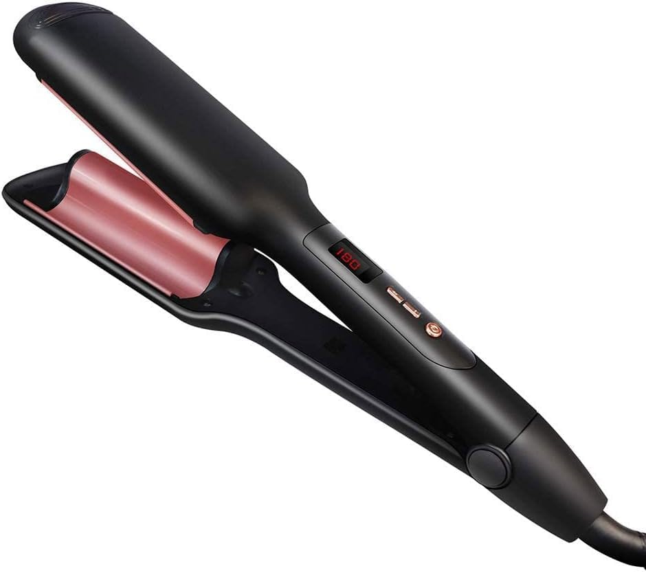 NANZU Hair Curler-Automatic Release Negative Ions Flat Iron Hair Straightener and Hair Curler Tool 2 in 1 Hair