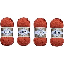 Hand Knitting Yarn 100% Microfiber Acrylic Yarn Alize Diva Silk Effect Thread Crochet Art Lace Craft Lot of 4 skeins 400gr 1532yds 36