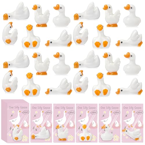 Mini décoration oie en résine Weysat pour anniversaire et baptême - Lot de 30