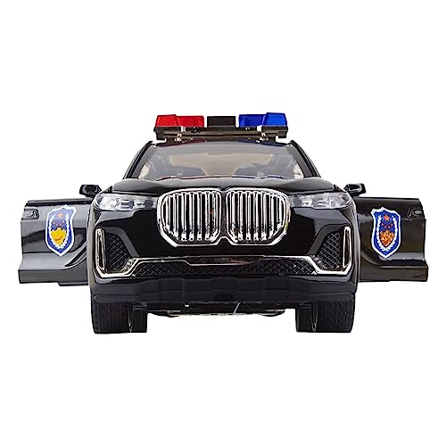Image of 1:32 Scale BMW X7 Police Toy Car | Metal Pullback Diecast Car for Kids with Openable Doors, Sound, Light Effects Toy for Car Enthusiasts (Color As Per Available)