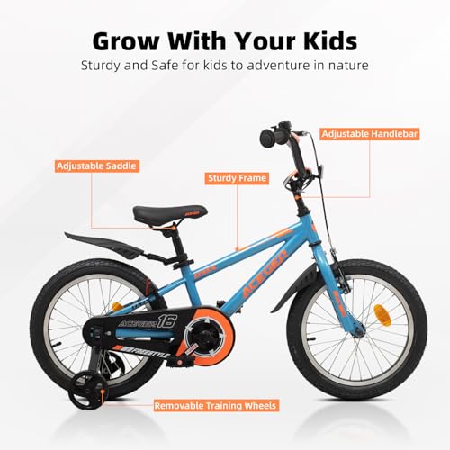 Image of ACEGER Kids Bike for Ages 2-12 Years Old Boys Girls and Toddler, 12 14 16 18 Inch Children Bicycle with Training Wheels, 20 Inch Bike with Kickstand, Multiple Colors.