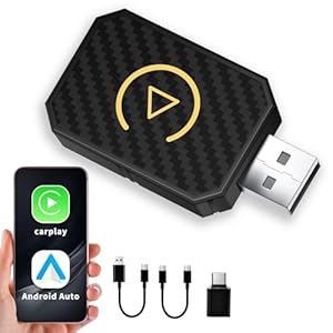 SwartLife Draadloze A-pple Carplay & Android Auto Draadloze Adapter, CarPlay Dongle zet bedrade Carplay/Android Auto om naar draadloze, Compatibel met 99% van de auto’s van 2016 en later, Plug & Play
